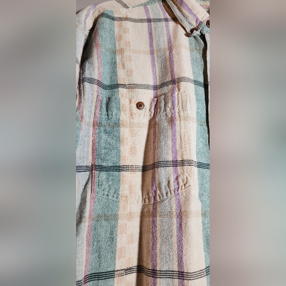 Vintage RIGGINS Special Issue “All Seasons” Cotton Plaid Button Down Shirt - Picture 3 of 12